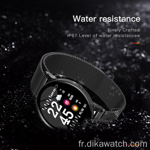 W8 Sport Montre Intelligente Bracelet Rond Bluetooths Étanche